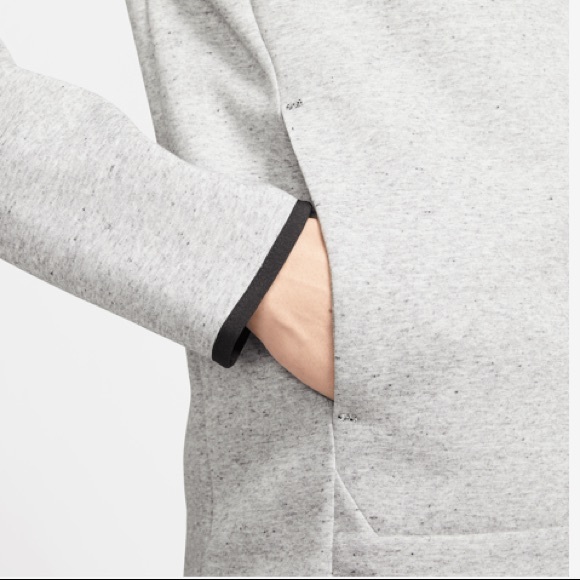 NWT Nike Sportswear Revival Tech Fleece 2-piece Hoodie/Joggers - Grey/Redstone - Picture 7 of 16